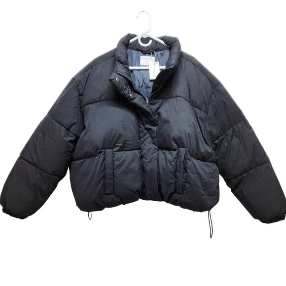 Black Puffer Jacket Size 5X Plus Size Womens Outerwear Warm Cozy Winter Coat - Picture 7 of 10